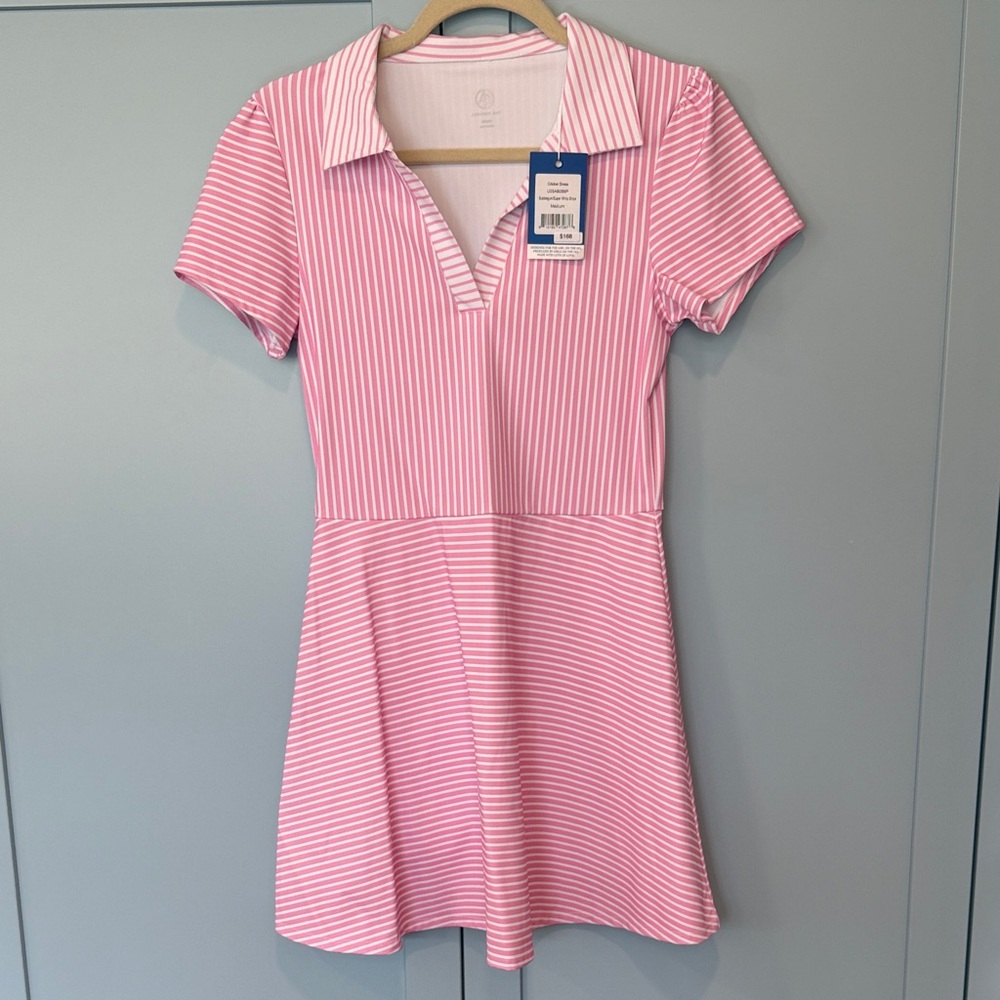 Addison Bay Pink and White Striped Mini Dress